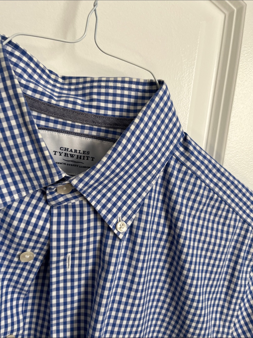 Charles Tyrwhitt Non Iron Slim Fit Gingham Button-Down Shirt